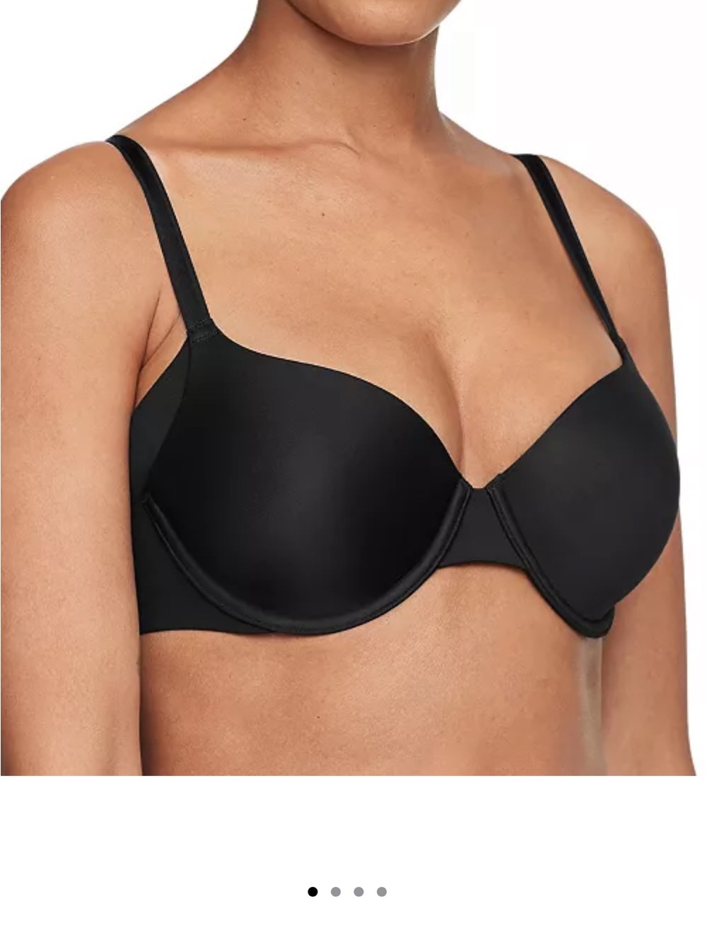 Warner's Black Smooth Underwire T-Shirt Bra No Side Effects 34C